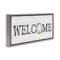 Stupell Industries Welcome with Floral Wreath Framed Floater Canvas Wall Art Design by Kristen Brockmon